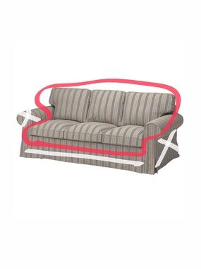 IKEA || Uppland Sofa Cushion Covers in Karlshov Beige Stripe Set of 6